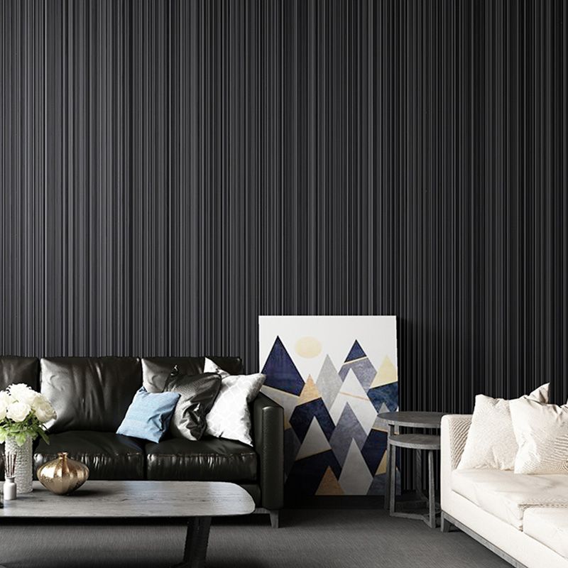 Strepen wanddecoratie in donkere kleur gipsbehangrol voor woonkamer, 20,5 inch x 33 ft
