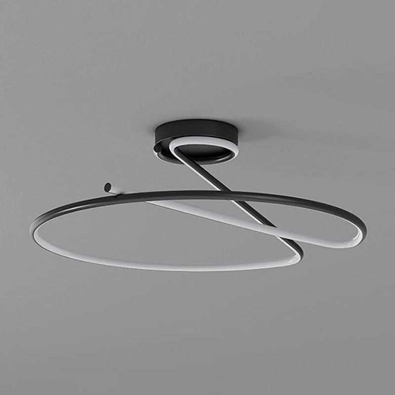 Linear Metal Ceiling Light Nordic LED Flush Mount Light for Living Room