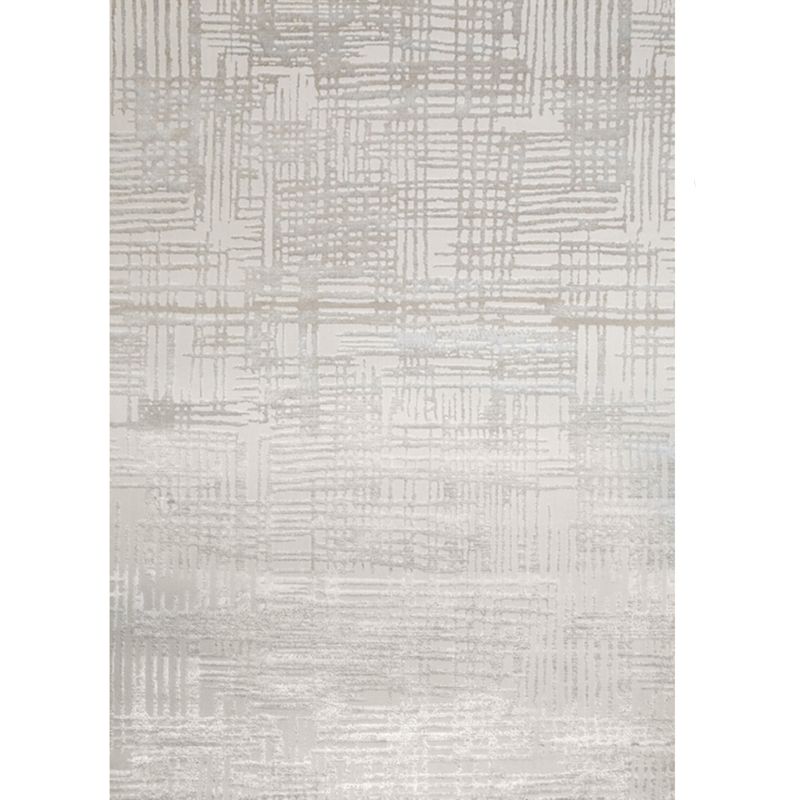 Zone de couleur unie moderne tapis en polyester gris tapis de soins faciles pour la décoration intérieure
