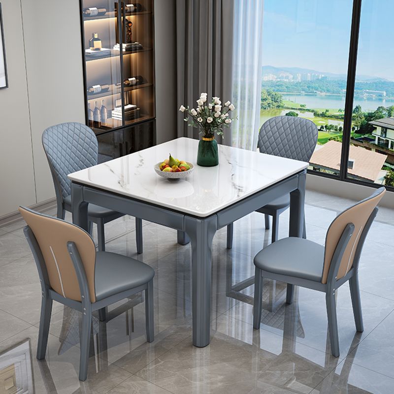Contemporary Wood Dining Armless Chairs Upholstered Side Chairs for Restaurant Use