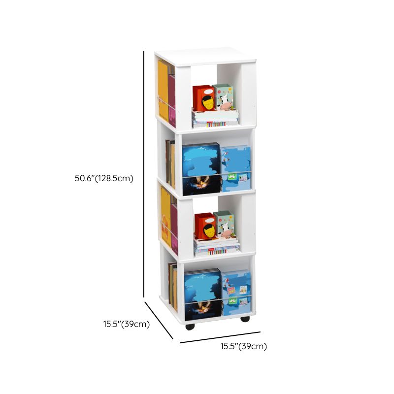 Contemporary Wood Bookshelf Standard Shelf Bookshelf for Home Office 15.4" W