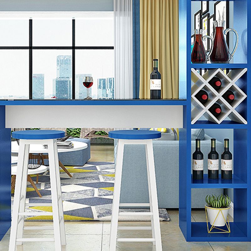 Contemporary Glass Top Rectangle Bar Table for Kitchen Dining Room