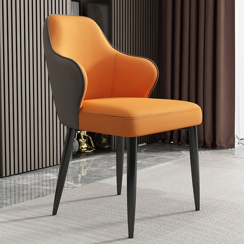 Modern Armrest Backrest Cushion Chair with Metal Legs for Hotel