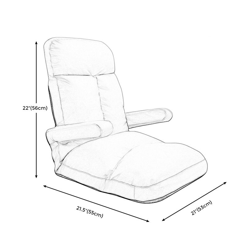 Faux Leather/Linen Chair 20.8 "L x 21.6"W x 25.9"H Convertible Chair