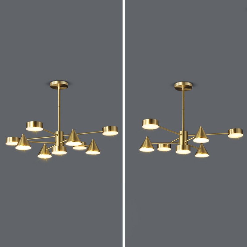 Brass Chandelier Lighting Postmodern Pendant Lamp for Living Room Dinning Room