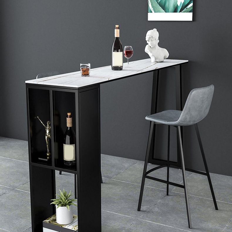 Modern Style Low Back Bar-stool Pu Leather Counter Bar Stool with Metal Legs for Home