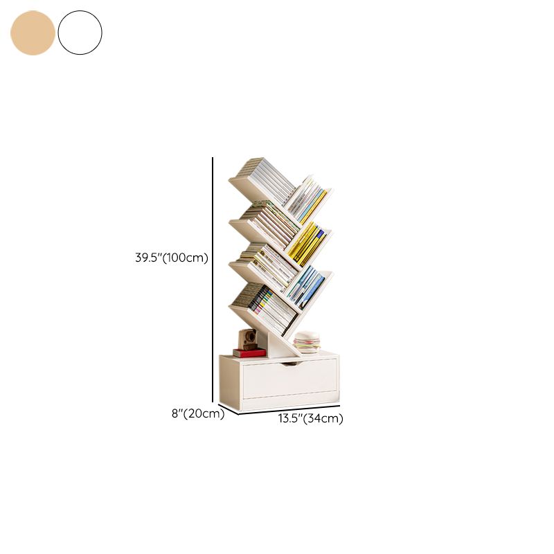 Engineered Wood Standard Scandinavian Closed Back Bookshelf with Shelves