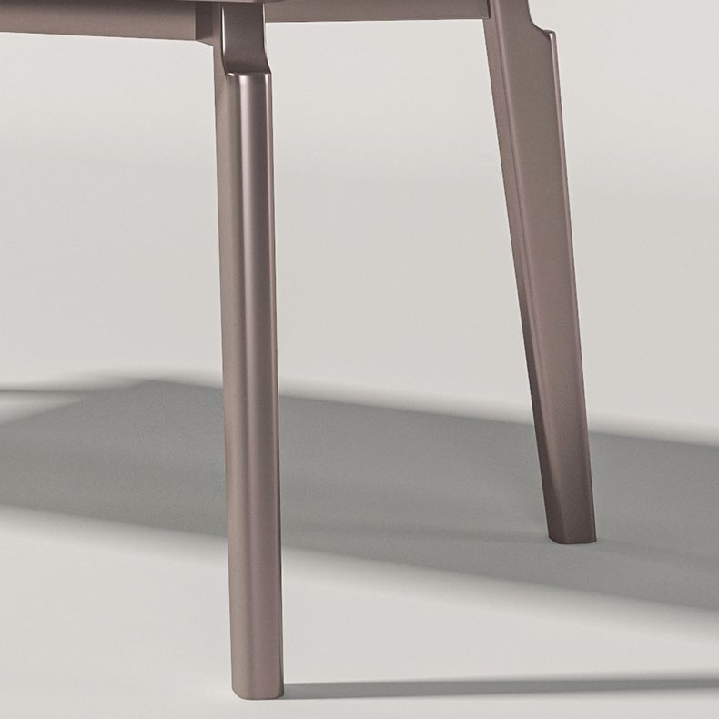 Sintered Stone Medieval Modern Table Rectangle Table with 4 Wooden Legs for Restaurant
