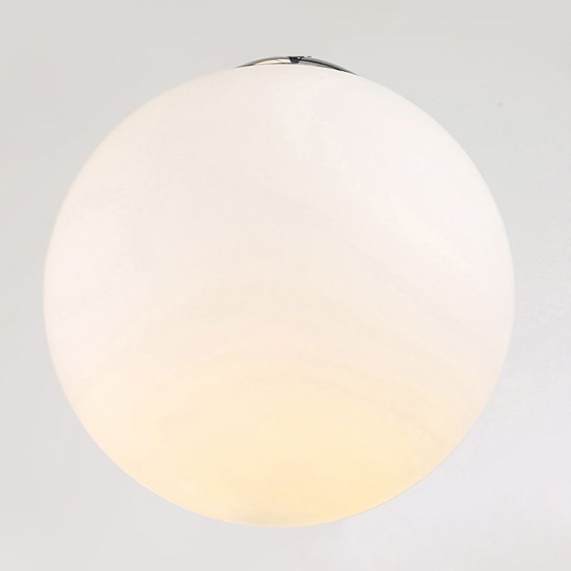 Orb Cream Glass Multi Light Pendant Modernist White Ceiling Suspension Lamp for Living Room