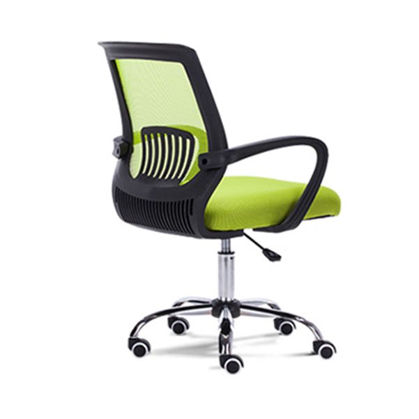 Fixed Arms Steel Office Chair Modern Lumbar Support Office Chair
