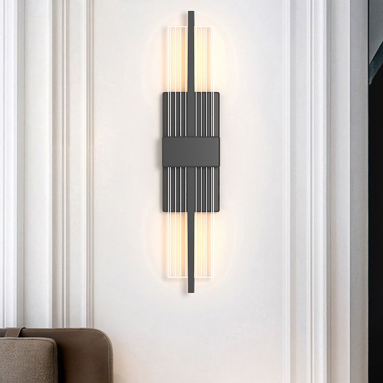 Luz de pared rectangular novedosa apliques modernas acrílico sala de estar LED luz montada de pared