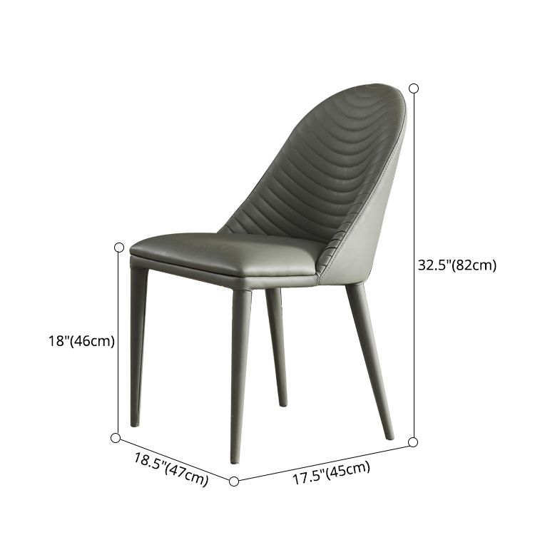 Contemporary Metal Dining Room Chairs Open Back Dining Side Armless Chair for Home Use