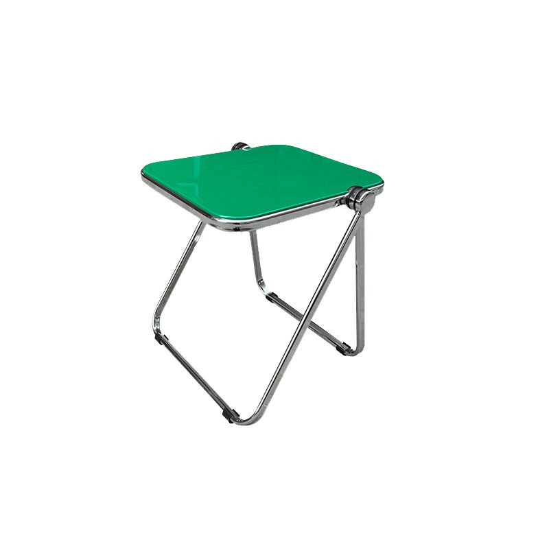 Contemporary Metal X-base End Slide Table Rectangular Side Table