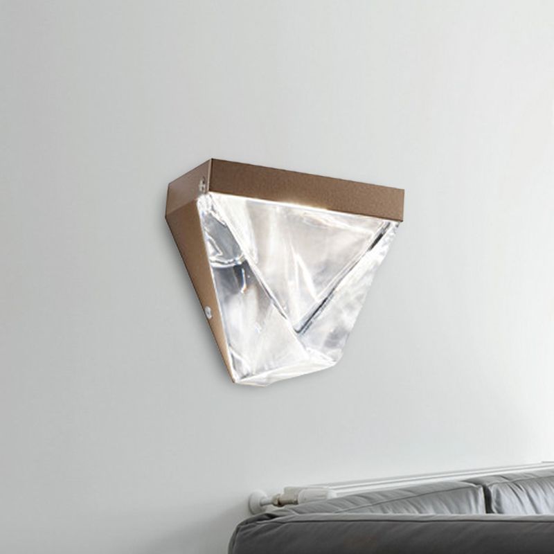 LED Clear Crystal Sponce Light Minimalismo Negro/Oro Triángulo de oro Livera de montaje en la pared de la sala de estar