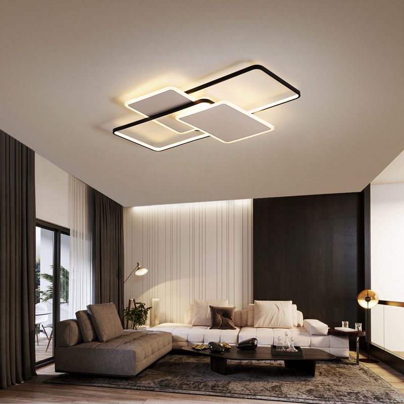 Traverse Plafonnier Plafonnier Minimaliste En Métal Salon LED Plafonnier Éclairage