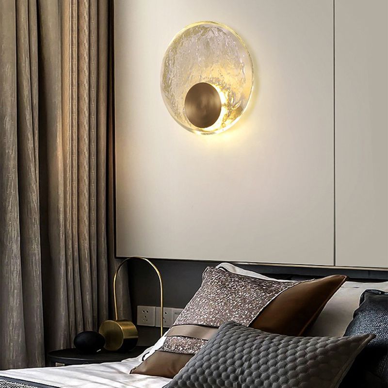 Modernism Single Golden Bathroom Vanity Light Shaded LED Bath Bar