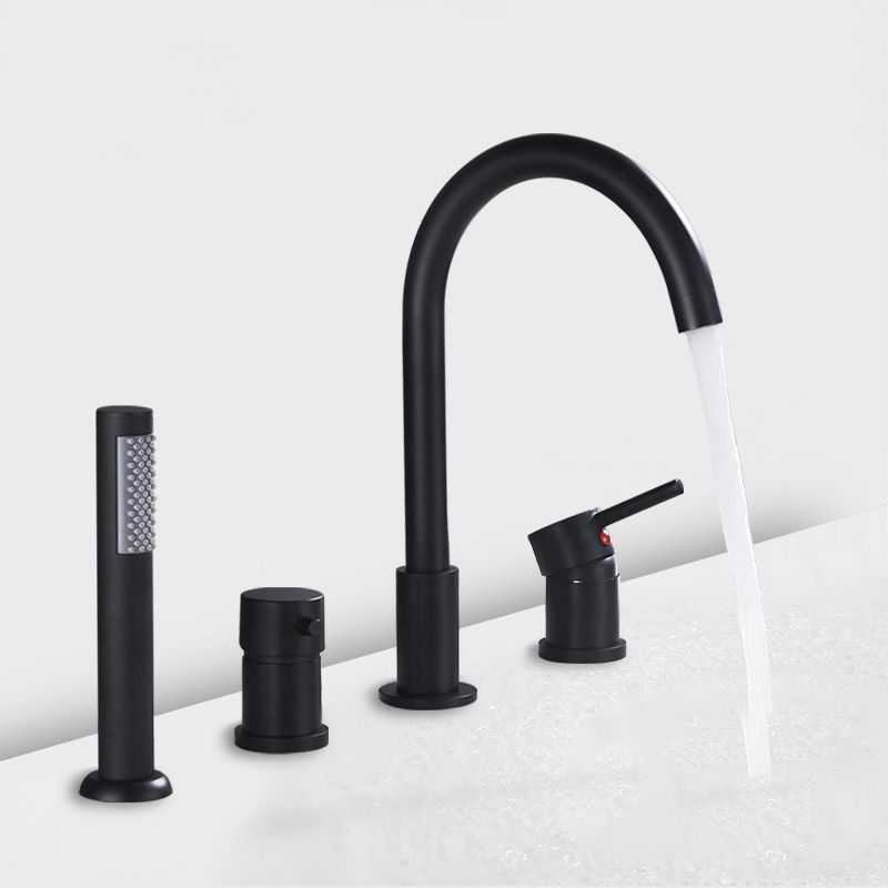 Deck Mounted Metal Roman Tub Faucet Low Arc Roman Tub Faucet Set