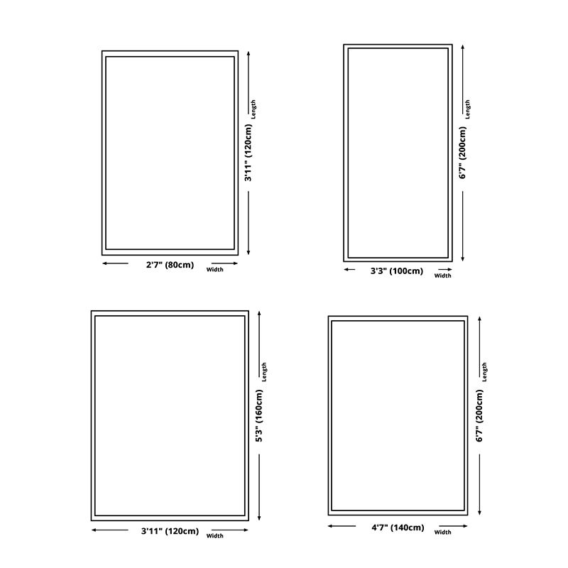 Modern Geometric Print Area Carpet Grey Polyester Area Rug Non-Slip Backing Rug for Bedroom