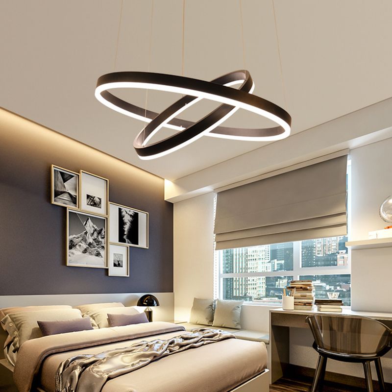 Modern Style Flush Mount Multi-layer Ceiling Lighting Fixture for Sitting Room