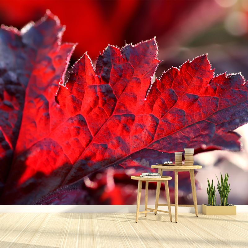 Plant Mural Wallpaper Leaf Surface Pattern for Dining Room Bedroom Home Decor