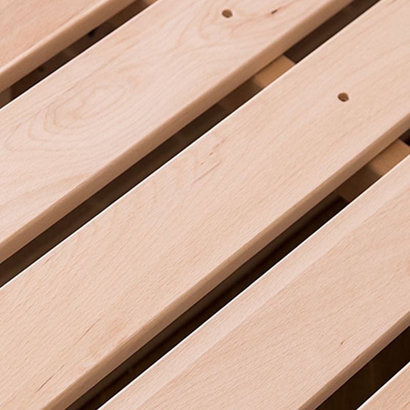 Mid-Century Modern Four Poster Bed Walnut Bed Frame with Headboard