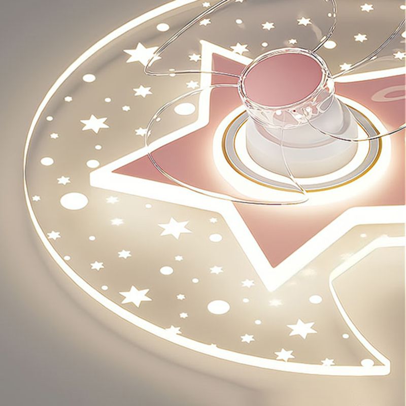 Multi Light Ceiling Fan Light Modern Style Metal Ceiling Fan Lighting for Living Room