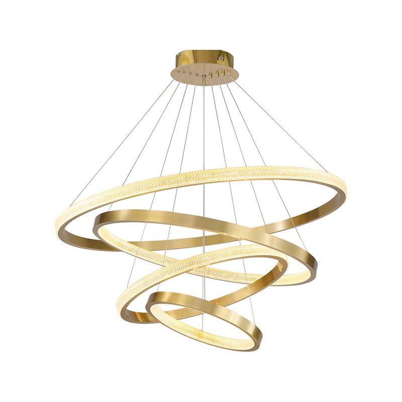 Multi -Layer -runde Schattenhänge hängender moderner Acryl -Anhänger Licht für Esszimmer