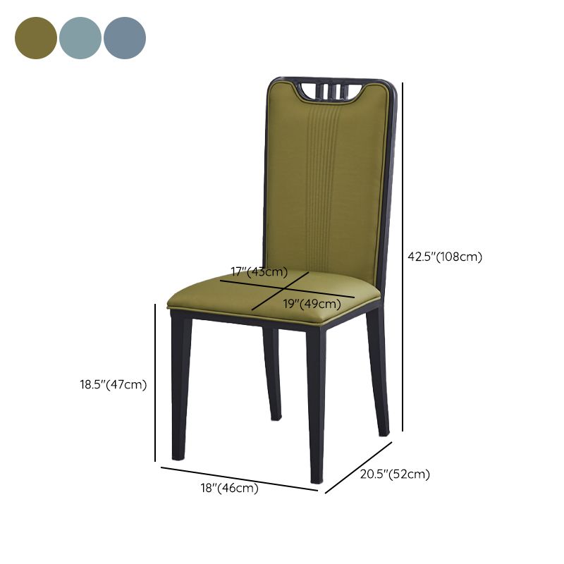 Faux Leather Dining Chairs Glam Style High Back Dining Chairs