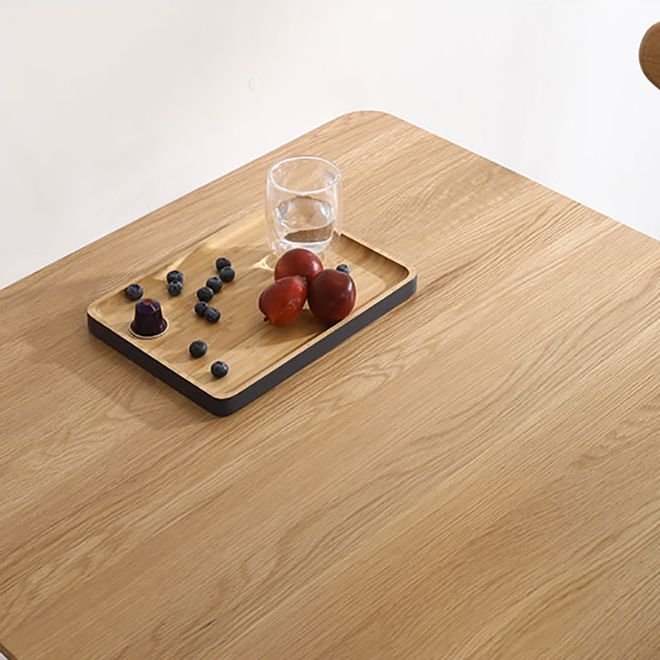 Quadrat 4 Beine Industrielle Esstisch Holz Farbe Fixierter Tisch mit massivem Holz