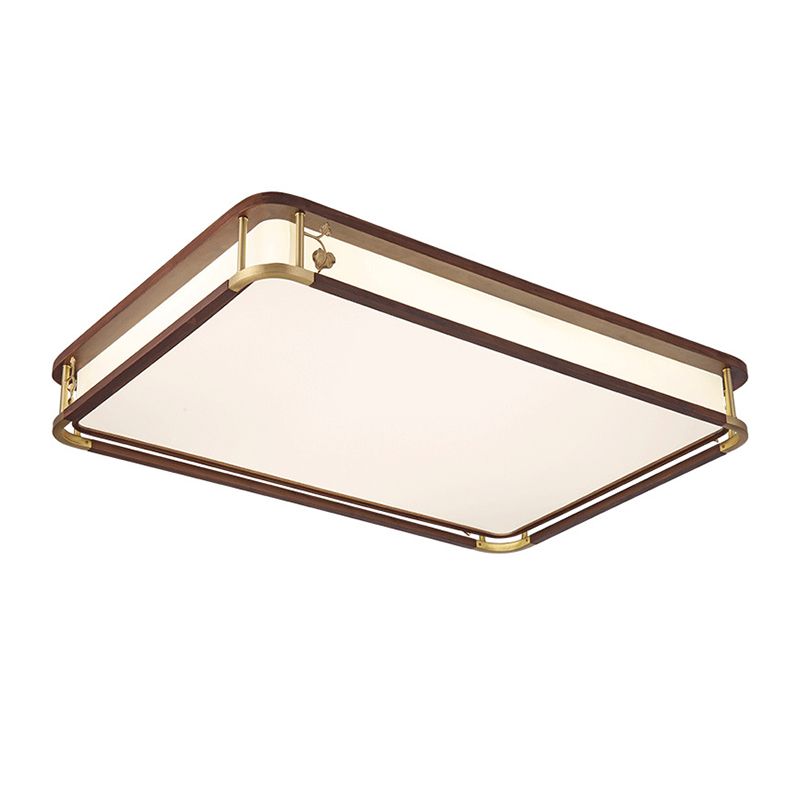 Modern Ceiling Light Wooden Flush Mount Light Fixture for Bedroom