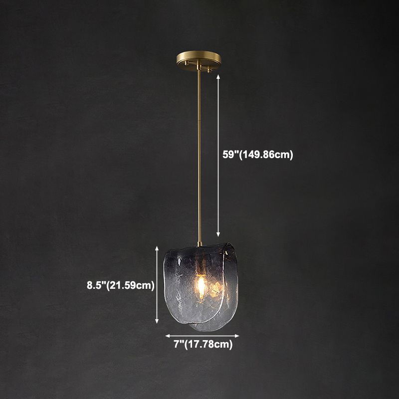 Verre moderne 1 luminaire de pendentif lumineux salon Light Hanging Light