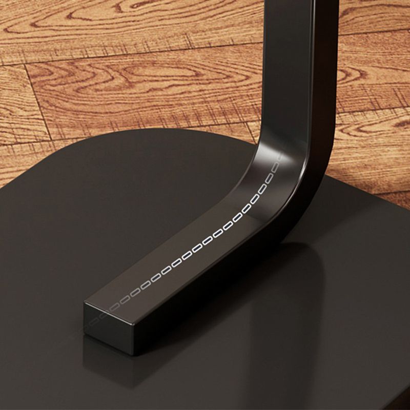 23.6" Tall C-shape End Table Wooden Accent Side Table for Living Room