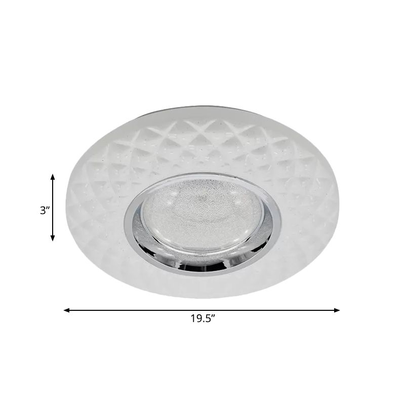 White Ring Flushmount Lamp Contemporary LED Acrylic Flush Mount Ceiling Light in Warm/Natural Light