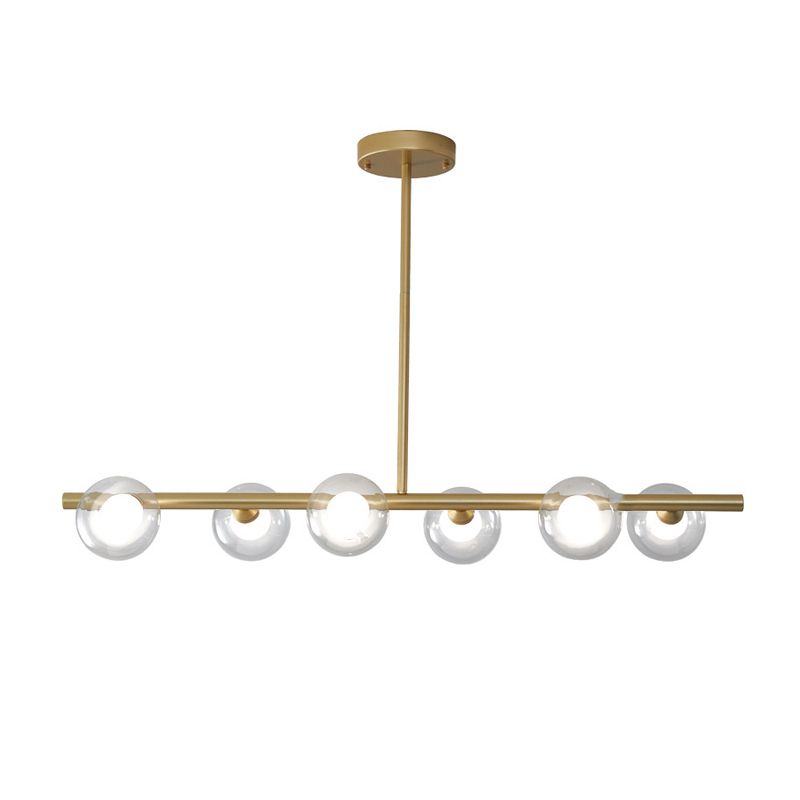 Simplicity Island Lighting Fixture Glass Shade Hanging Light for Dining Room