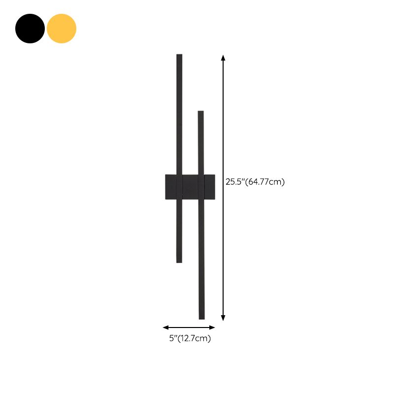 Minimalism Brass Wall Sconce Linear LED Sconce Lighting for Hallway