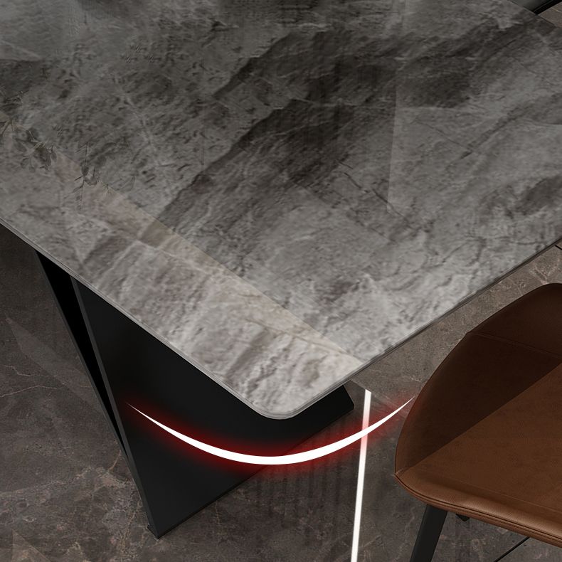 Modern Style Dining Room Sets with Sintered Stone Dining Table and Chairs