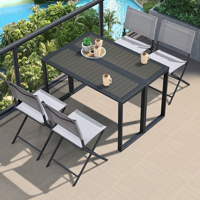 Modern Style 1/3/6 Pcs Dining Set Wood Rectangular Dining Table Set in Black