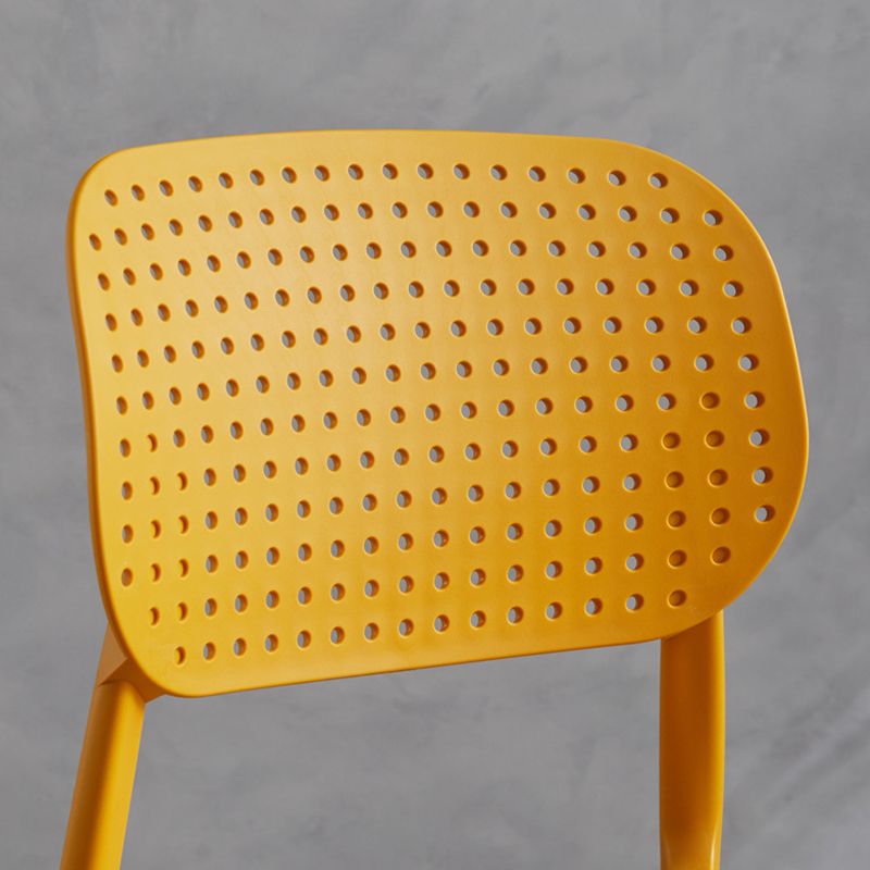 Modern Home Kitchen Chair Open Back Plastic Dining Side Chair