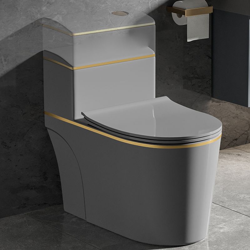 Floor Mounted Toilet All In One Porcelain Urine Toilet Traditional Siphon Jet Toilet