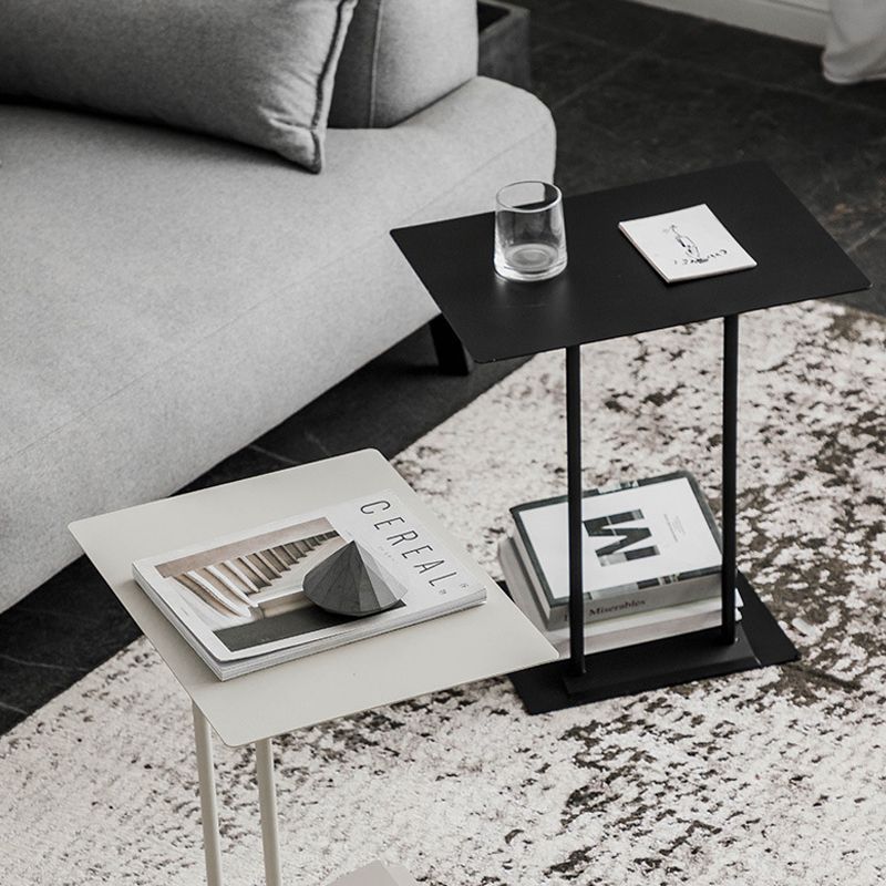 Mid-Century Modern End Table Metal C-shape Sofa Side Accent Table