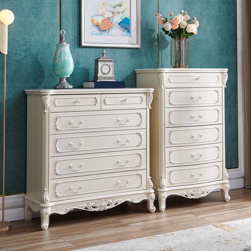 Traditional Dresser Solid Wood Storage Chest Dresser with 4/5/6 Drawers