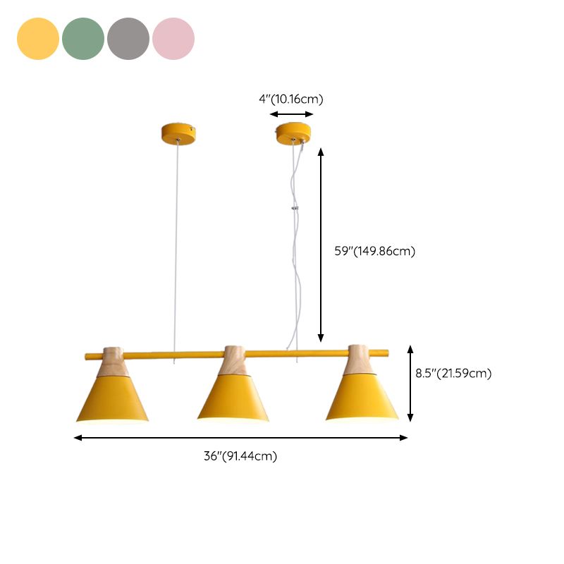 Contemporary Island Light Colorful Hanging Lighting Fixture for Dining Room