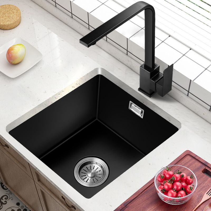 Quartz Kitchen Sink Single Bowl Drop-In Kitchen Sink with Rectangular Shape