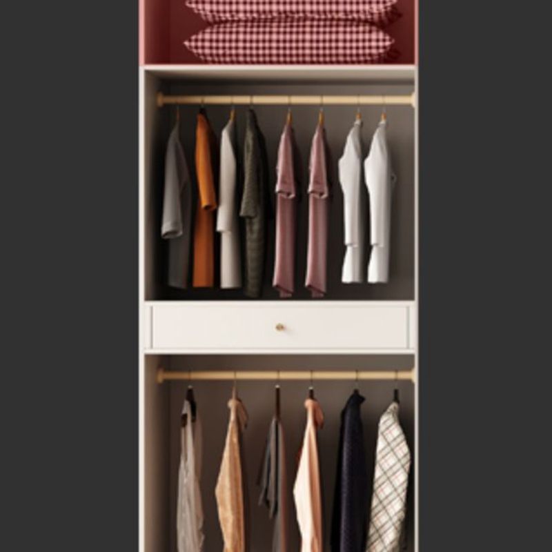 Modern Style Bedroom Wardrobe Cabinet Wooden Storage Cabinet with Garment Rod