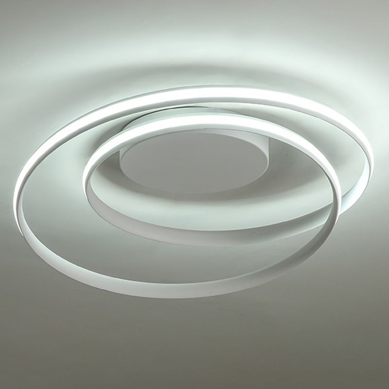 Simplicity Circle Ceiling Flush Mount Light Metal LED Bedroom Close to Ceiling Lamp