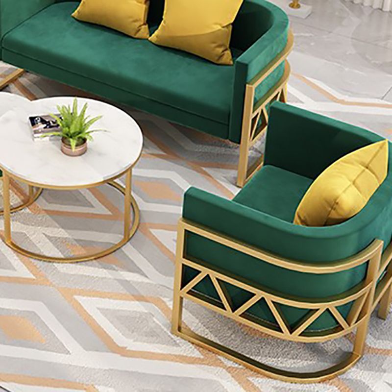 24.40" W x 29.52" H Velvet Tuxedo Arm Sofa Contemporary Standard Sofa