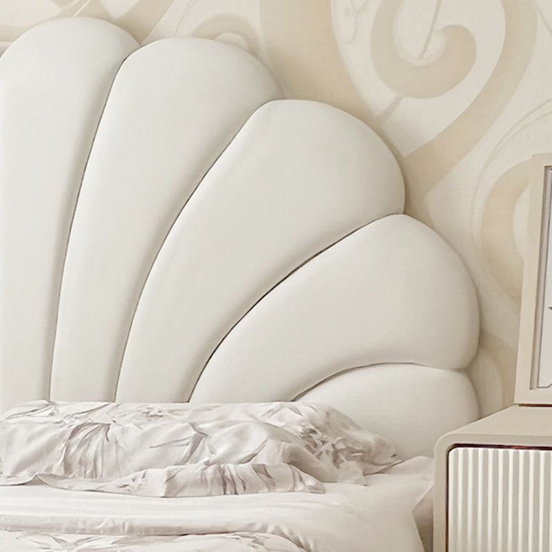 Contemporary Genuine Leather Standard Bed Frame Upholstered Headboard