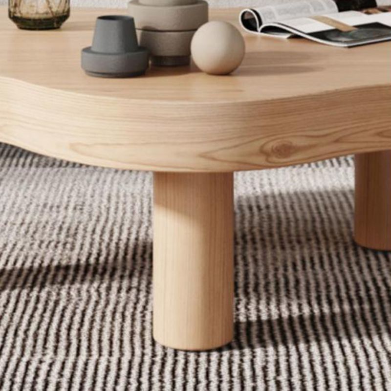 Nordic Style Free Shape Solid Wood 3 Legs Base Design Coffee Table