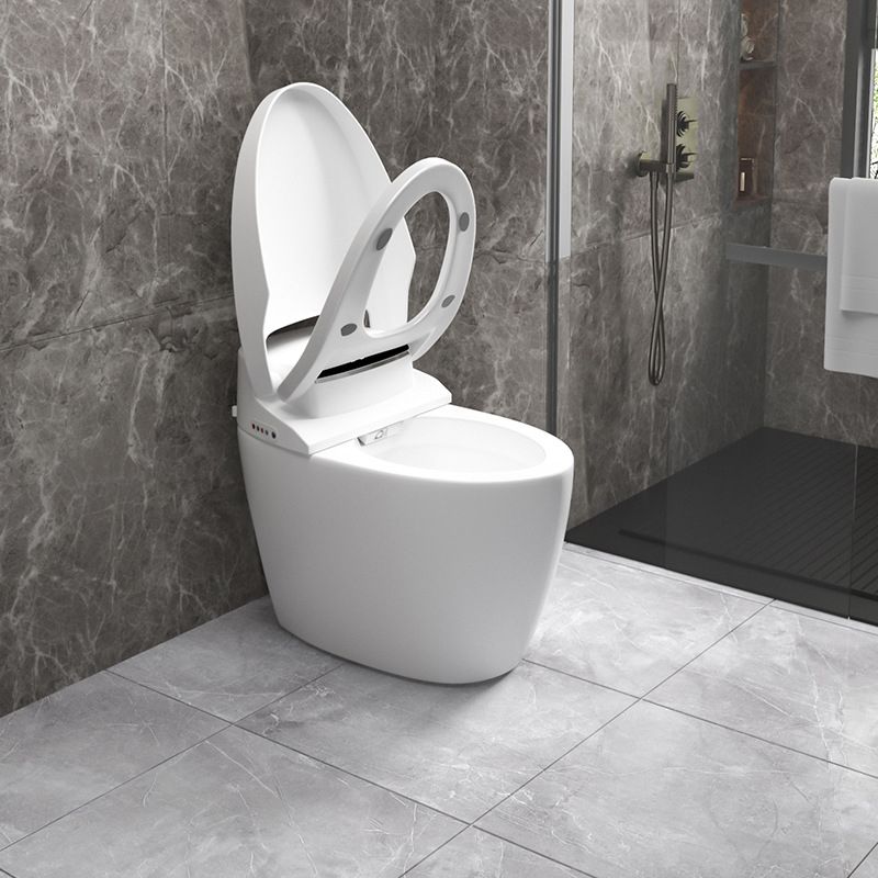 Contemporary White Flush Toilet Heated Seat Included Urine Toilet for Bathroom