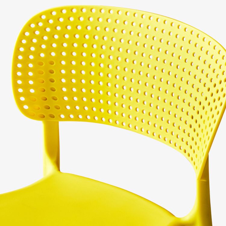 Moderne indoor-outdoor plastic dineren fauteuilse home open achterkant van de kandidaat aan de achterkant